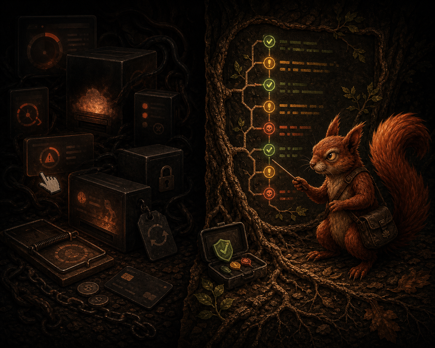 Ratatoskr compares opaque black-box cleaner tools with a transparent risk report.